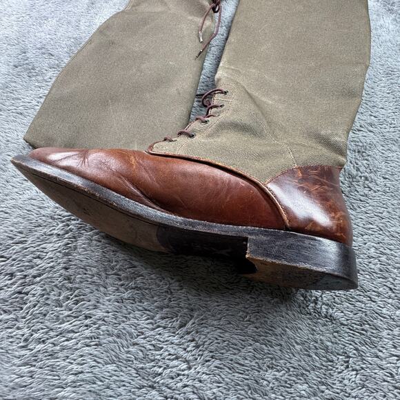 Cole Haan English Style Riding Boots Women's 6.5 B Canvas Leather 16" - Picture 6 of 8